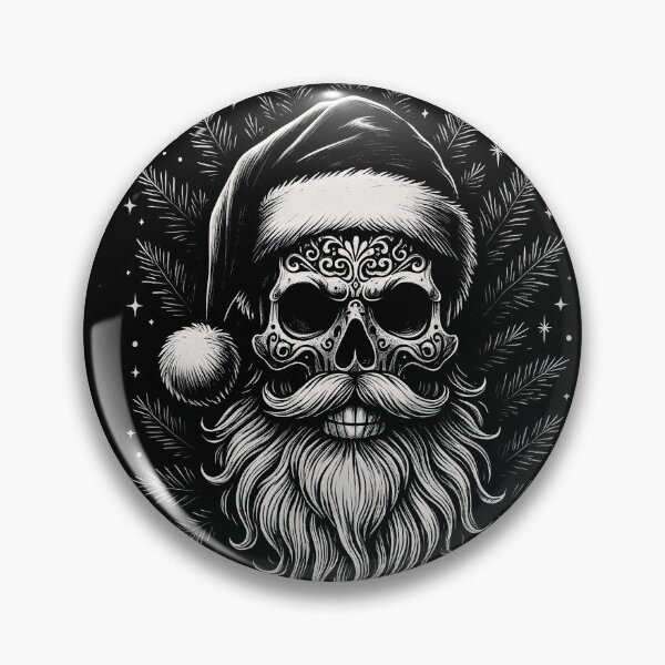 Item preview, Merry Christmas Skull Santa Shirt – White Ink on Black Riso Print Horror Holiday Tee designed and sold by WAUZ.