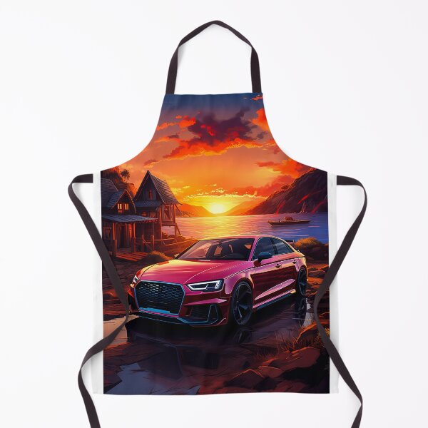 Item preview, Fiery clouds reflect off a sleek street car by the bay designed and sold by RevUpDesign.