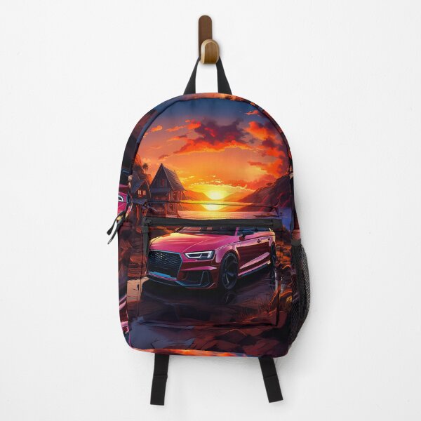 Item preview, Fiery clouds reflect off a sleek street car by the bay designed and sold by RevUpDesign.