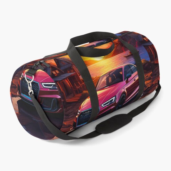 Item preview, Fiery clouds reflect off a sleek street car by the bay designed and sold by RevUpDesign.