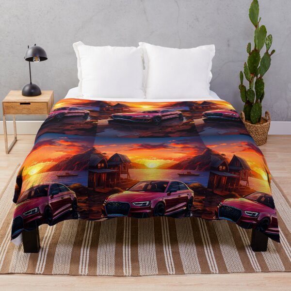Item preview, Fiery clouds reflect off a sleek street car by the bay designed and sold by RevUpDesign.