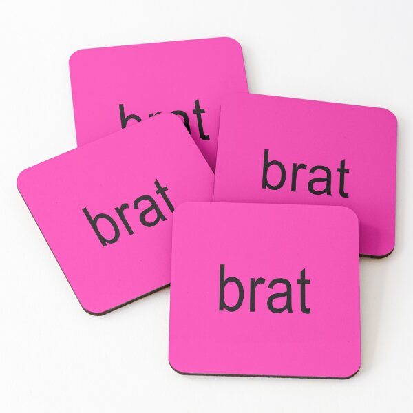 Item preview, Brat Word Neon Pink designed and sold by Jeallan Designs.