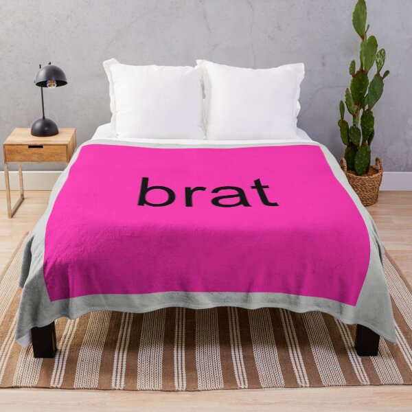 Item preview, Brat Word Neon Pink designed and sold by Jeallan Designs.