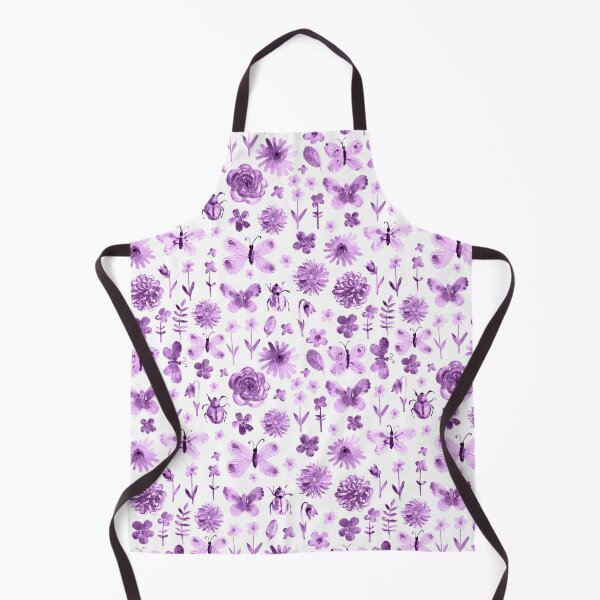 Item preview, Summer pattern with butterfly, beetle, flowers in purple. designed and sold by bokasin.