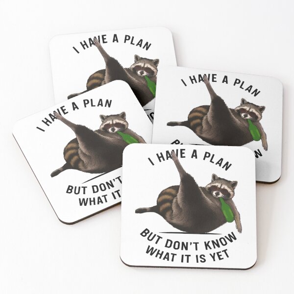 Item preview, Funny Planning Silly Raccoon Quote Overthinking Chaos Mindset designed and sold by gear-posters.
