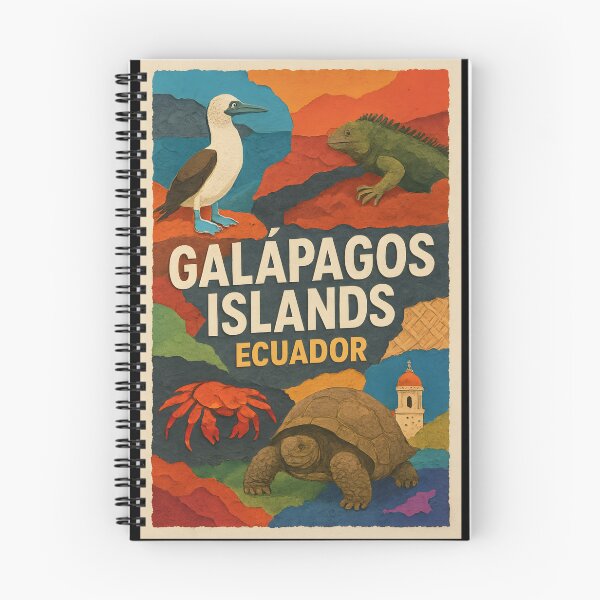 Item preview, Galápagos Culture Collage Travel Poster - Marine Iguana Motif designed and sold by Cosmopolis.