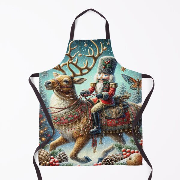 Item preview, Christmas Nutcracker Riding a Reindeer designed and sold by M-Y-A-R-T-.