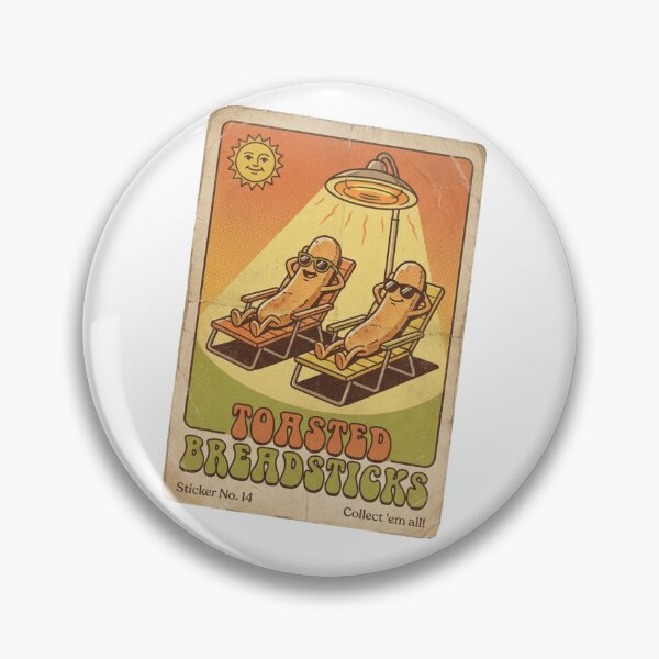 Item preview, Toasted Breadsticks — Retro Snack Parody Cartoon Art designed and sold by MTeesGA.
