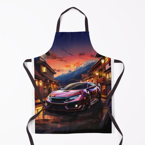 Item preview, Tuned street car prowling through glowing lantern city evening designed and sold by RevUpDesign.