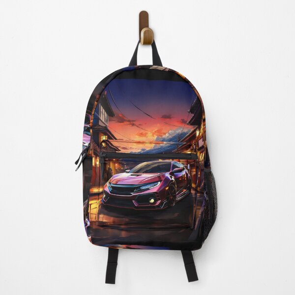 Item preview, Tuned street car prowling through glowing lantern city evening designed and sold by RevUpDesign.