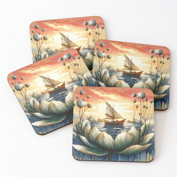 Item preview, Flower Boat, Ai Generated Art  designed and sold by ACC .