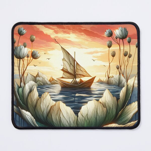 Item preview, Flower Boat, Ai Generated Art  designed and sold by ACC .