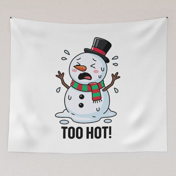 Item preview, Melting Cute Christmas Snowman, Too Hot! designed and sold by TiaChintya.