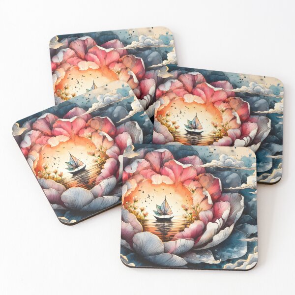 Item preview, Flower Boat, Ai Generated Art  designed and sold by ACC .