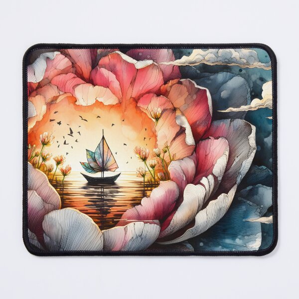 Item preview, Flower Boat, Ai Generated Art designed and sold by ACC .