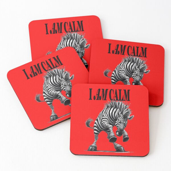 Item preview, Angry Zebra snarls I Am Calm designed and sold by LoneAngel.