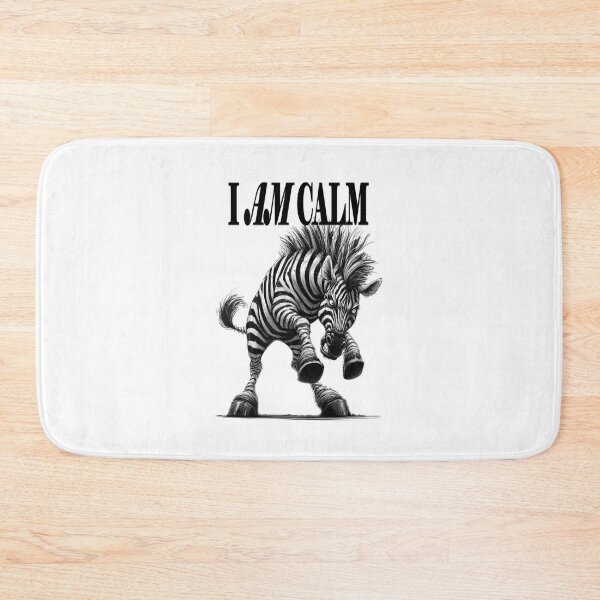 Item preview, Angry Zebra snarls I Am Calm designed and sold by LoneAngel.