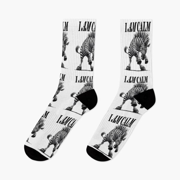 Item preview, Angry Zebra snarls I Am Calm designed and sold by LoneAngel.