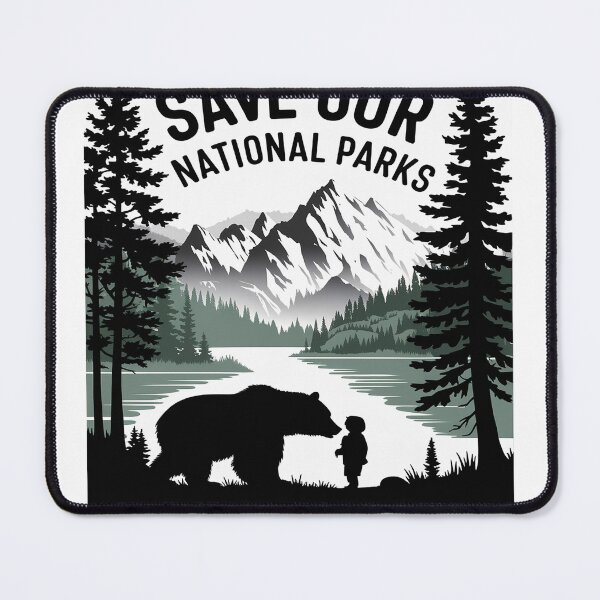 Item preview, Save Our National Parks Mountain Grizzly Bear  designed and sold by MyzoToyota.