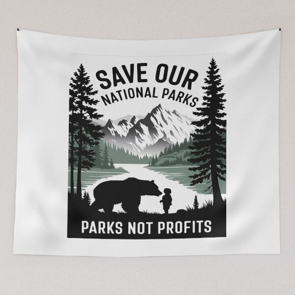 Item preview, Save Our National Parks Mountain Grizzly Bear  designed and sold by MyzoToyota.