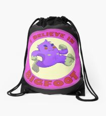 Cryptid Friends - I Believe in Bigfoot! Drawstring Bag