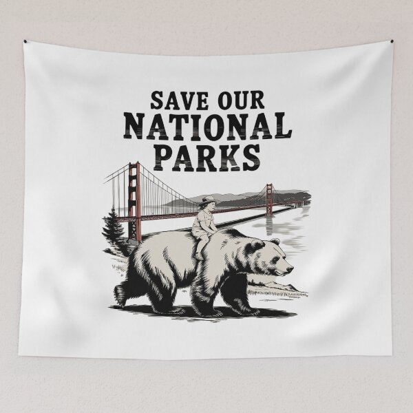 Item preview, Save Our National Parks US California Bear USA  designed and sold by MyzoToyota.