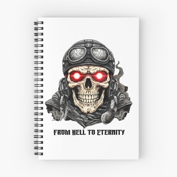 Item preview, Evil Rider Skull with Red Eyes and Goggles - From Hell to Eternity designed and sold by CharlieDesings.