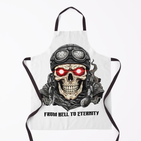 Item preview, Evil Rider Skull with Red Eyes and Goggles - From Hell to Eternity designed and sold by CharlieDesings.