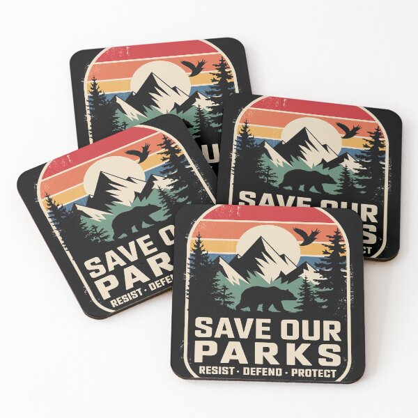 Item preview, Save Our US National Parks Hiking And Camping Lover Bear  designed and sold by MyzoToyota.
