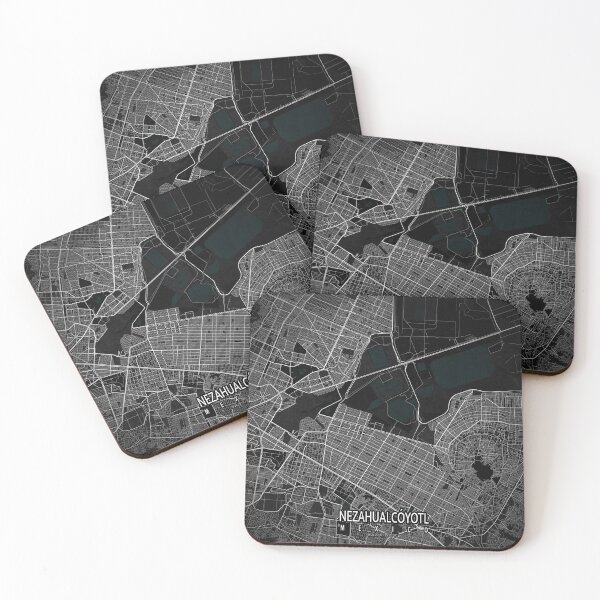Item preview, Nezahualcóyotl City Map of Mexico - Dark designed and sold by deMAP.