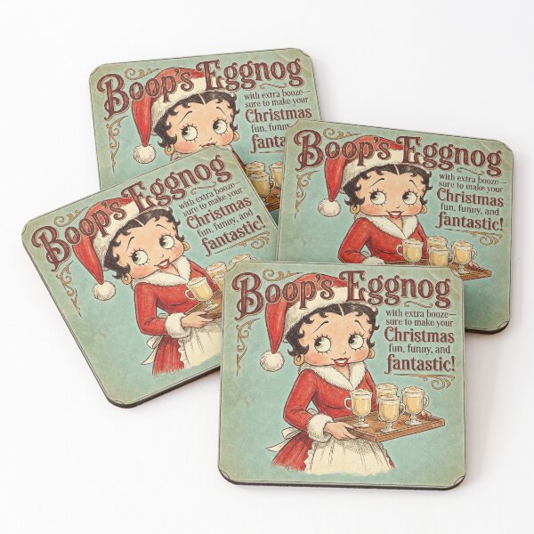 Item preview, Boop's Spiked Eggnog - Vintage 1930s Style Christmas Advertisement designed and sold by Hen-C-Art.