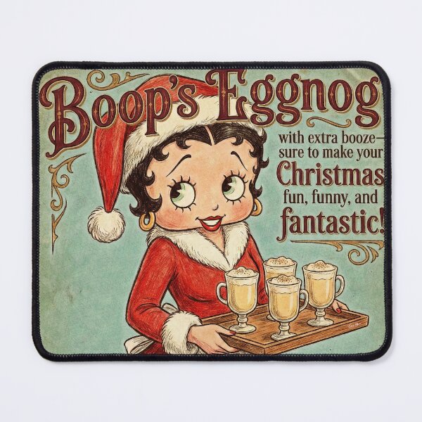 Item preview, Boop's Spiked Eggnog - Vintage 1930s Style Christmas Advertisement designed and sold by Hen-C-Art.