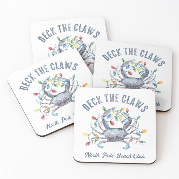 Item preview, Deck the Claws Christmas Crab designed and sold by redwoodandvine.
