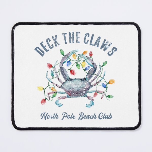 Item preview, Deck the Claws Christmas Crab designed and sold by redwoodandvine.