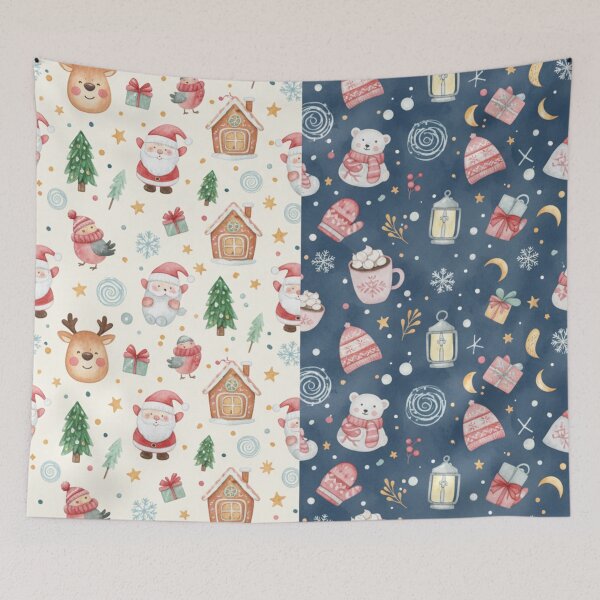 Item preview, Whimsical Winter Christmas Duo Seamless Pattern Set designed and sold by Dream Bloom Gallery.