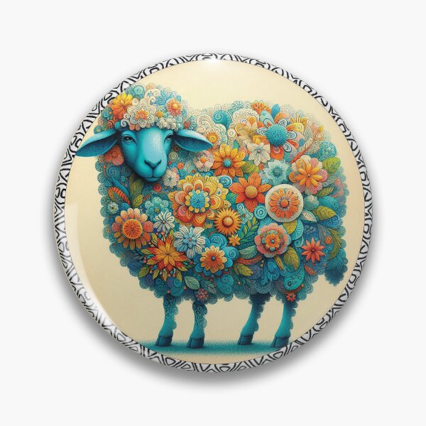 Item preview, Sheep Adorned with Thai Blooms designed and sold by Vanich-Panich.