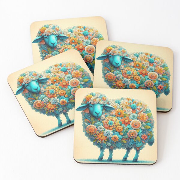 Item preview, Sheep Adorned with Thai Blooms designed and sold by Vanich-Panich.