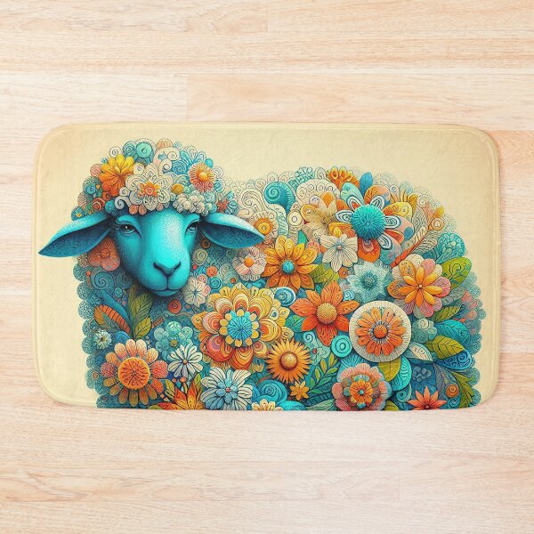 Item preview, Sheep Adorned with Thai Blooms designed and sold by Vanich-Panich.