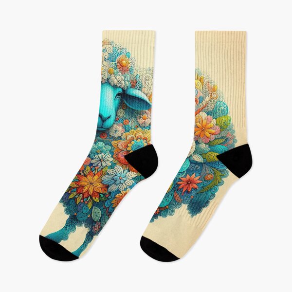 Item preview, Sheep Adorned with Thai Blooms designed and sold by Vanich-Panich.