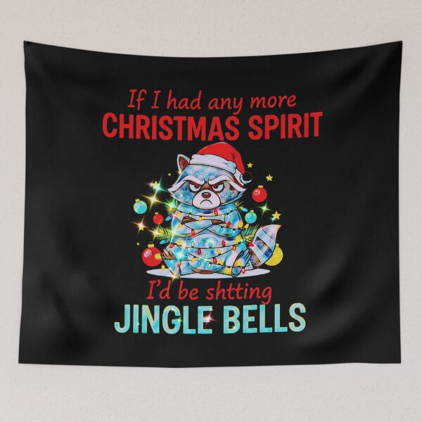 Item preview, Grumpy Raccoon Christmas Lights Humor designed and sold by creativerooney.