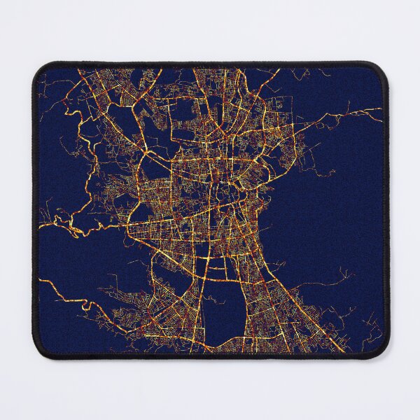 Item preview, Sanaa, Yemen Map - City At Night designed and sold by deMAP.