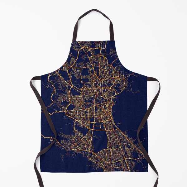 Item preview, Sanaa, Yemen Map - City At Night designed and sold by deMAP.