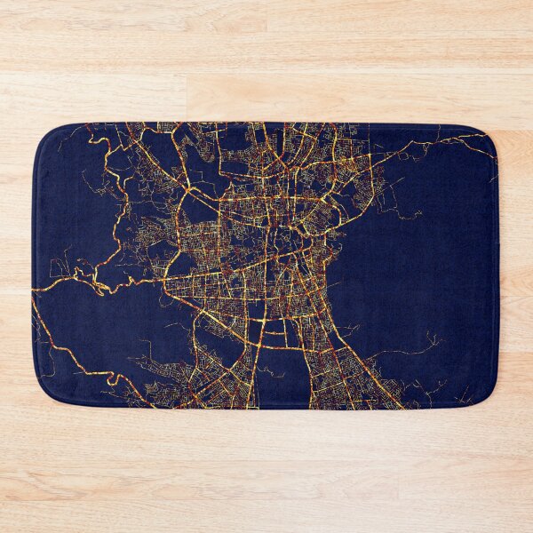 Item preview, Sanaa, Yemen Map - City At Night designed and sold by deMAP.