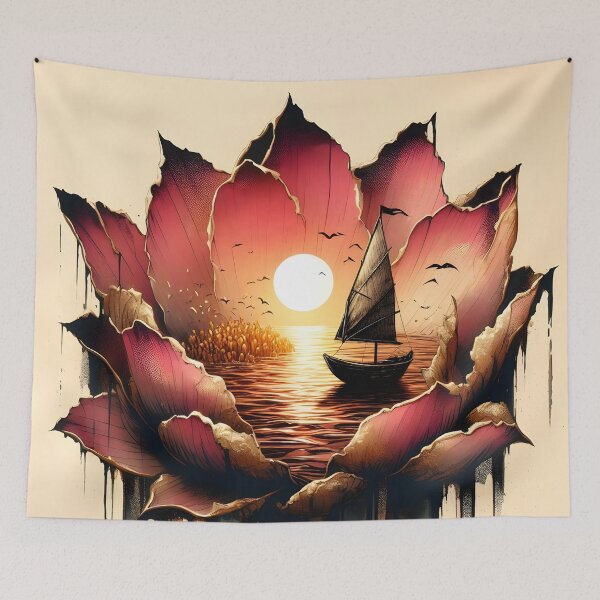 Item preview, Flower Boat, Ai Generated Art  designed and sold by ACC .