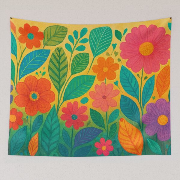 Item preview, A romantic sea of blossoms in vibrant colors designed and sold by Sigtrix.