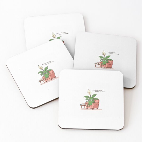 Item preview, Photosynthesizing… Please Do Not Disturb — Cozy Peace Lily Plant Illustration with Funny Quote designed and sold by WhimsyByPaul.redbubble.com.
