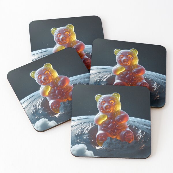Item preview, Gigantic Cosmic Gummy Bear – Surreal Space Fantasy Art designed and sold by Nickyayee.