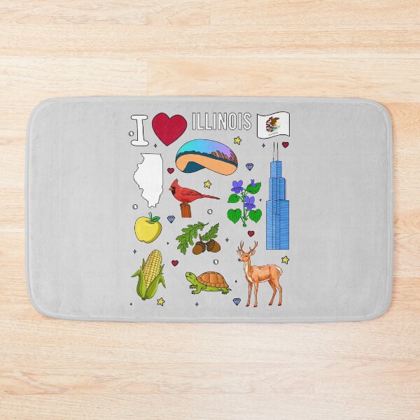 Item preview, I Love Illinois: State Pride Collage - Travel Souvenir & Home Decor designed and sold by mashmosh.