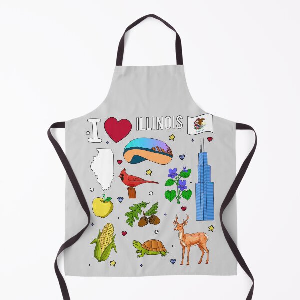 Item preview, I Love Illinois: State Pride Collage - Travel Souvenir & Home Decor designed and sold by mashmosh.