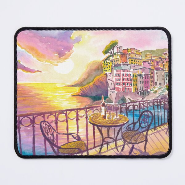 Item preview, Riomaggiore Sunset Balcony View Over the Colorful Village designed and sold by artshop77.